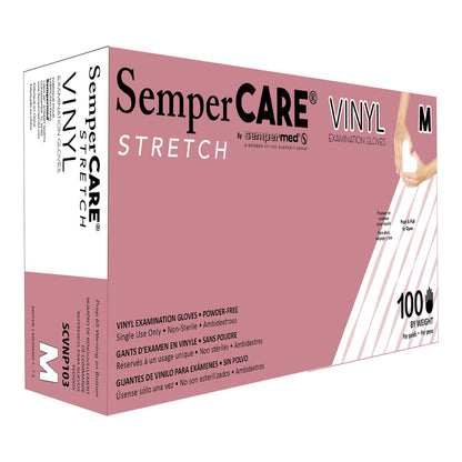GLOVE, EXAM VNYLSTRCH MED N/S