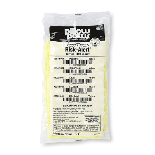 SLIPPER, FALL RISK PILLOW PAWS360 XLG YLW