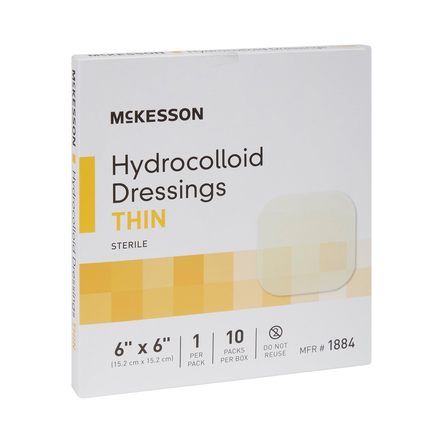 DRESSING, HYDROCOLLOID THIN STR 6"X6"