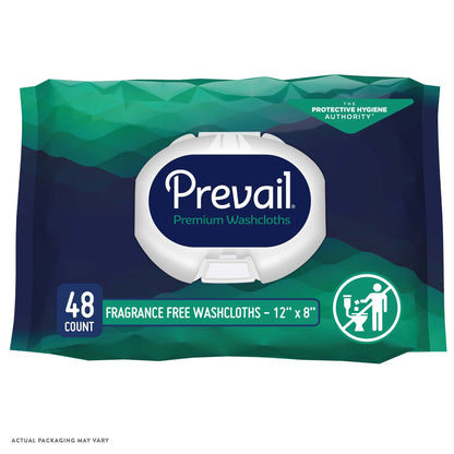 WASHCLOTH, PREVAIL W/LOTION FRAG FREE W/LID 12X8