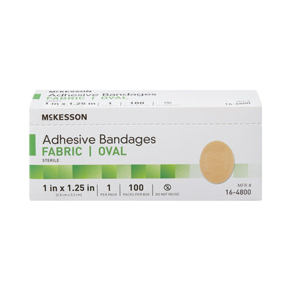 BANDAGE, ADH FABRIC OVAL 7/8"X1 1/4"