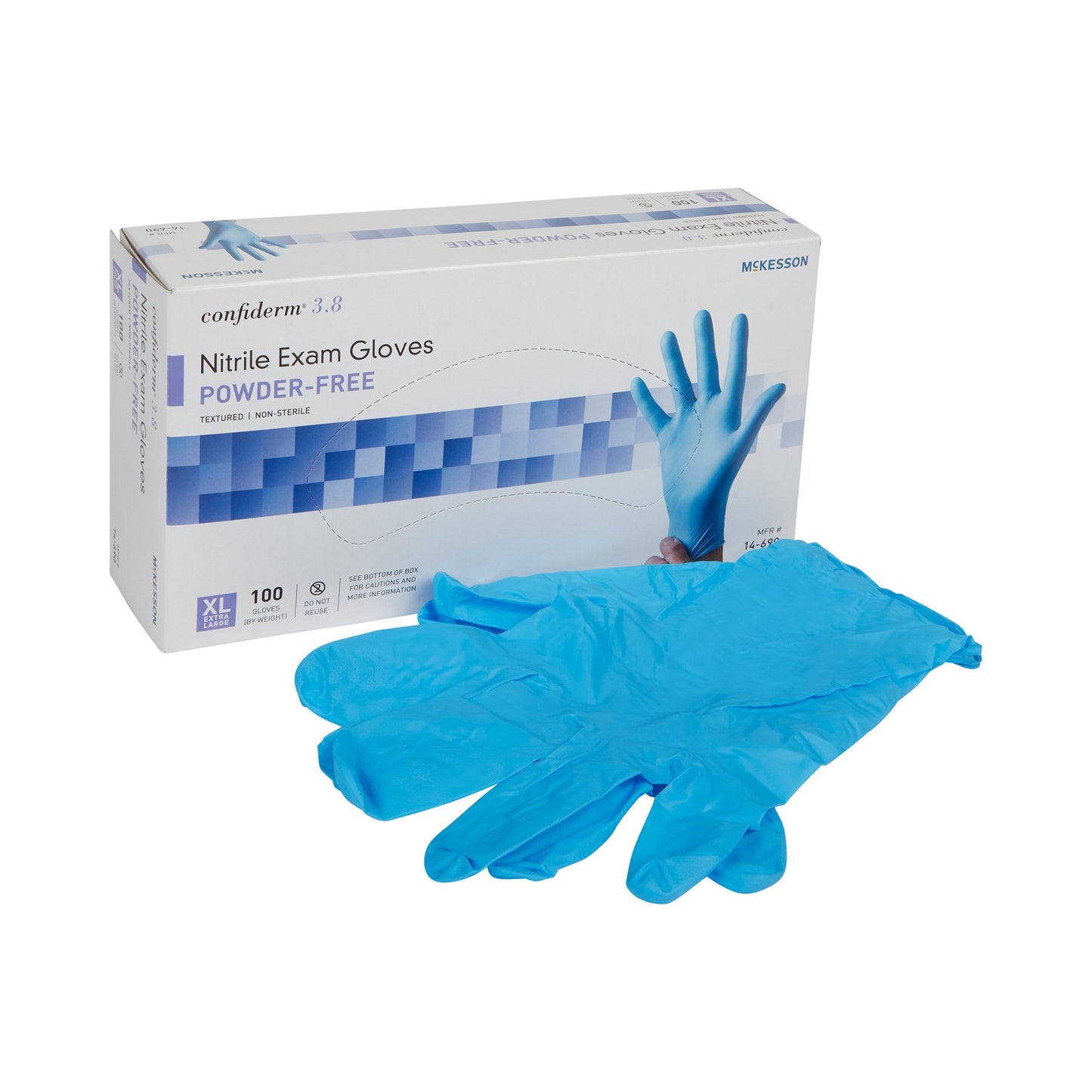 GLOVE, EXAM NTRL XL N/S 3.8