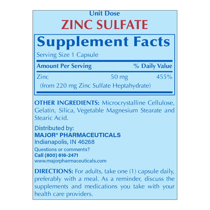 ZINC SULFATE, CAP 220MG UD