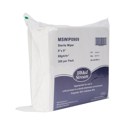 WIPE, CLEANROOM ISO CLASS5 STRDISP WHT 9X9"