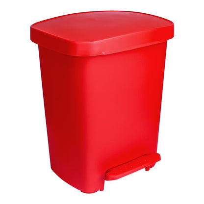 WASTECAN, STEP-ON RECTGL PLASRED 32QT