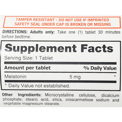 MELATONIN, TAB 5MG