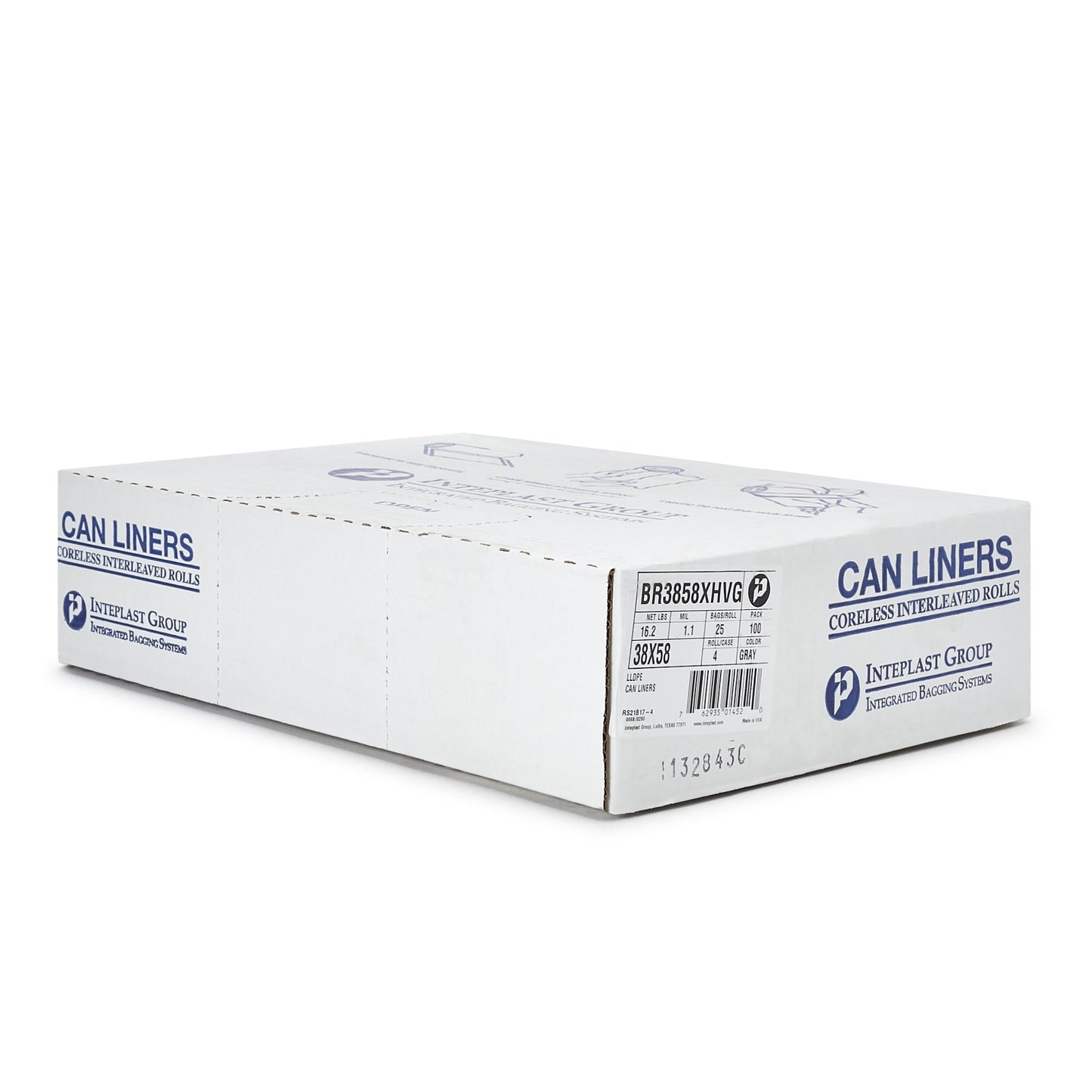 LINER, CAN GRY 1.10MIL 38"X58"60GL