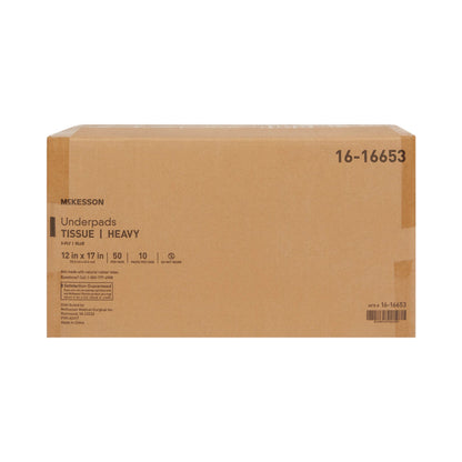 UNDERPAD, 3PLY TISS BLU 12X17