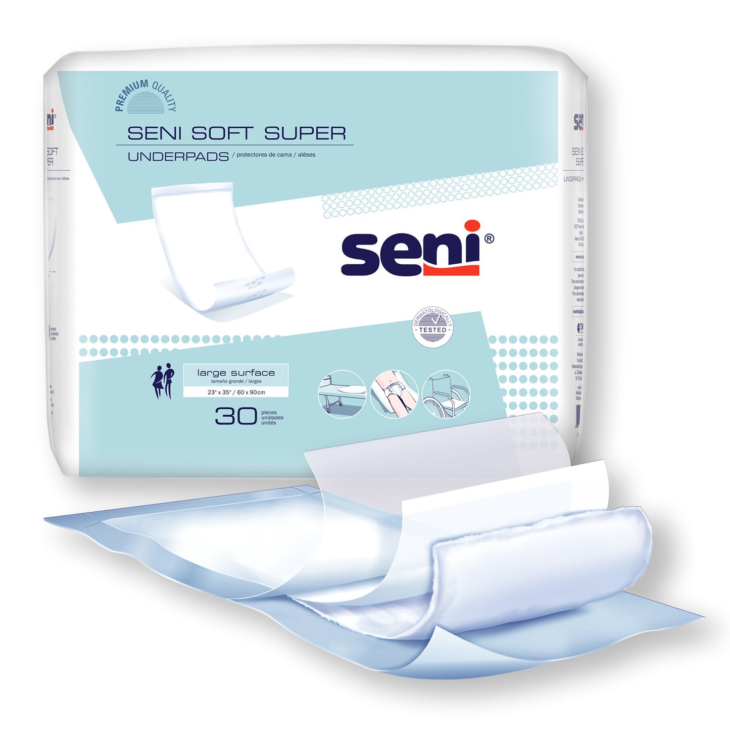 UNDERPAD, SENI SOFT SUPER HYGIENIC 23"-35"