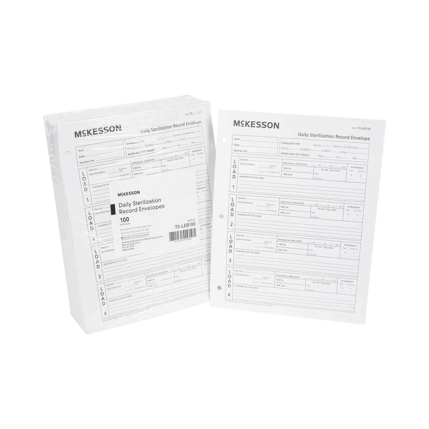 ENVELOPE, STERILIZER RECORD
