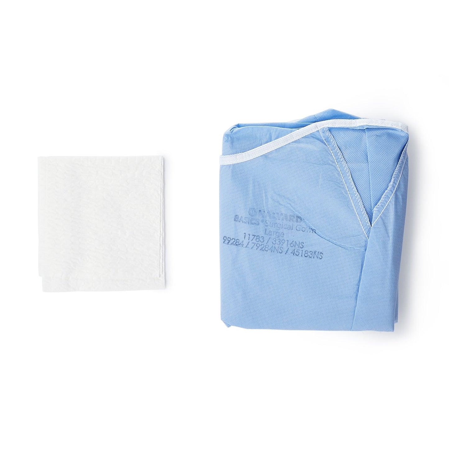 GOWN, SURG BLU LG