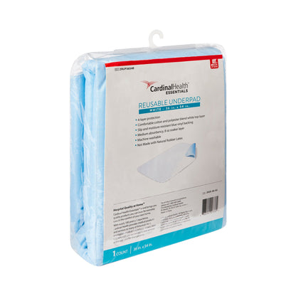 UNDERPAD, BED WATERPRF PVC BCKBLU/WHT 36"X54"