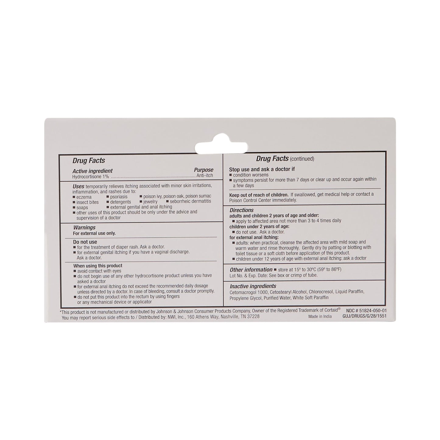 HYDROCORTISONE, CRM 1 % 1OZ