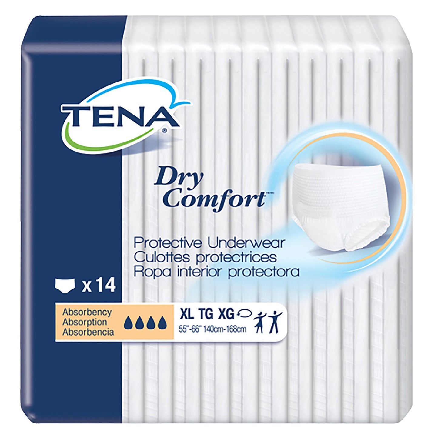 UNDERWEAR, TENA DRY COMFORT XLG