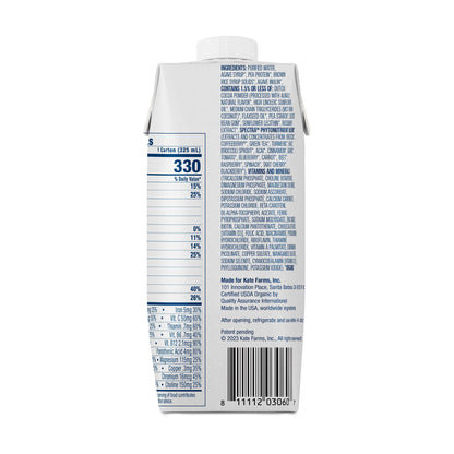 SHAKE, NUTRITION KATE FARMS CHOCOLATE 11FL OZ 325ML