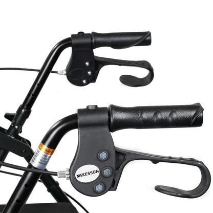 WALKER, ROLLATOR LTWT FOLDINGALUM W/6" WHLS BLK 300LB