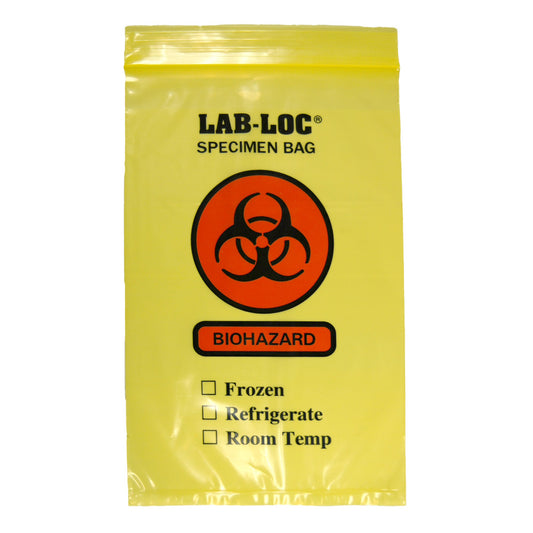 BAG, SPECIMEN BIOHAZ YLW 6"X9"