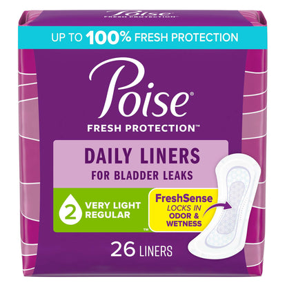 PAD, POISE PANTYLINER VERY LIGHT
