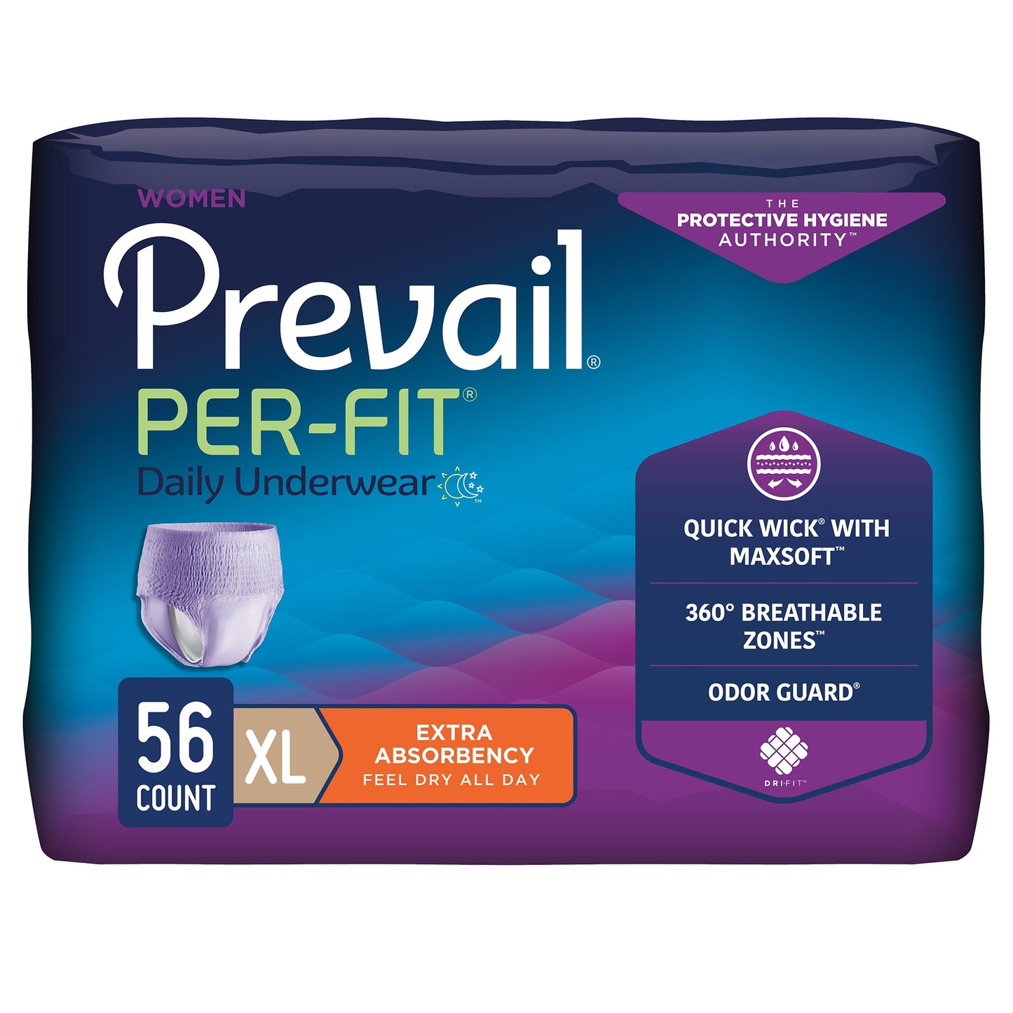 UNDERWEAR, PREVAIL PER-FIT WOMEN 58"-68" XLG