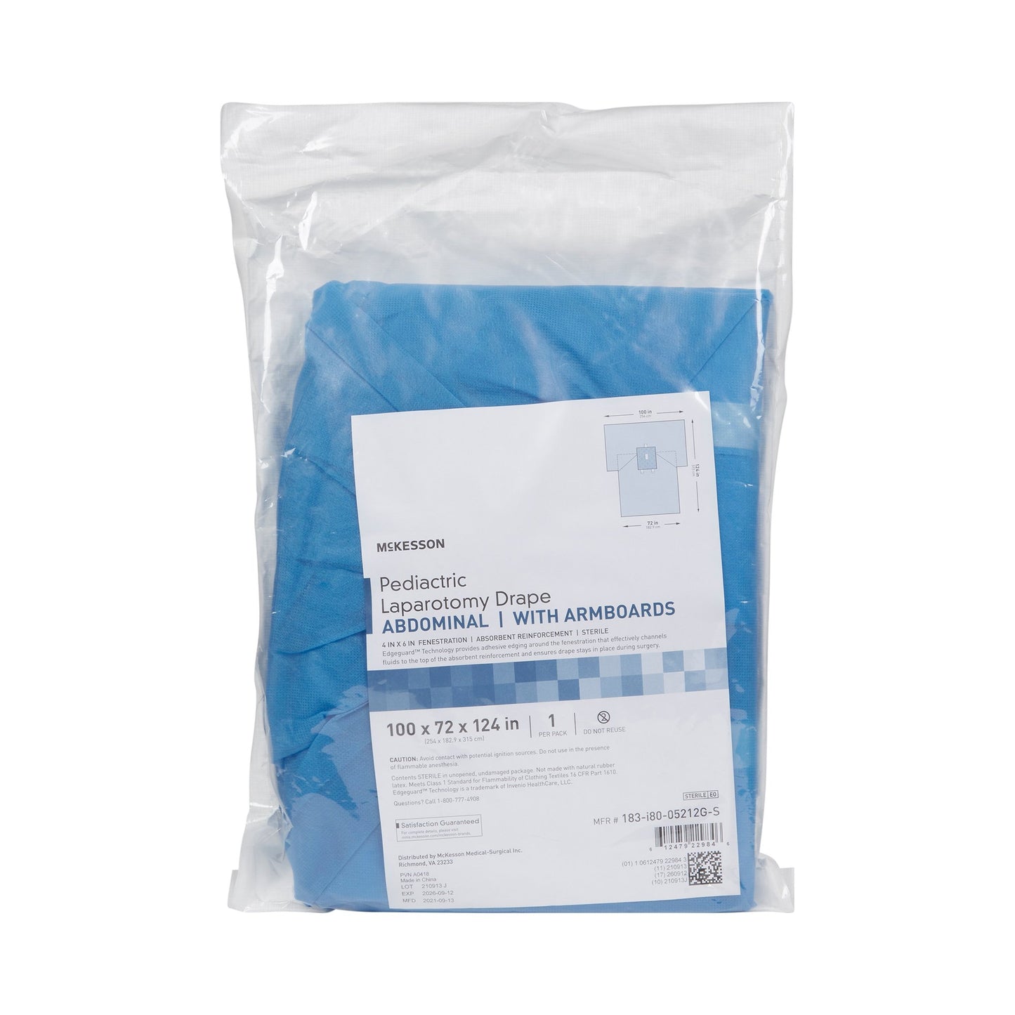 DRAPE, SURGICAL PED LAPAROTOMYSTR 72"X124"