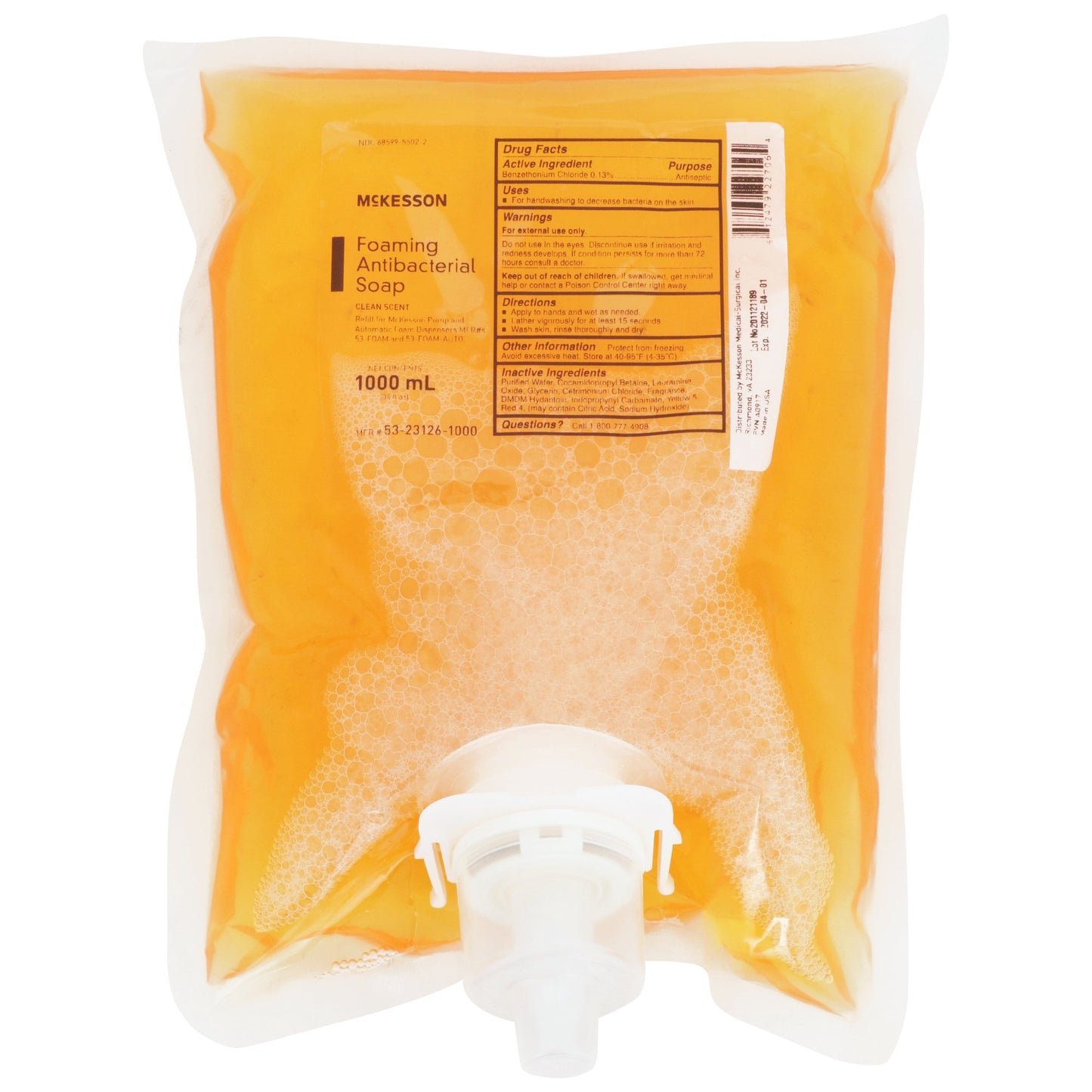 SOAP, MCKESSON FM ANTIB BENZETHONIUM CHLORIDE 1000ML