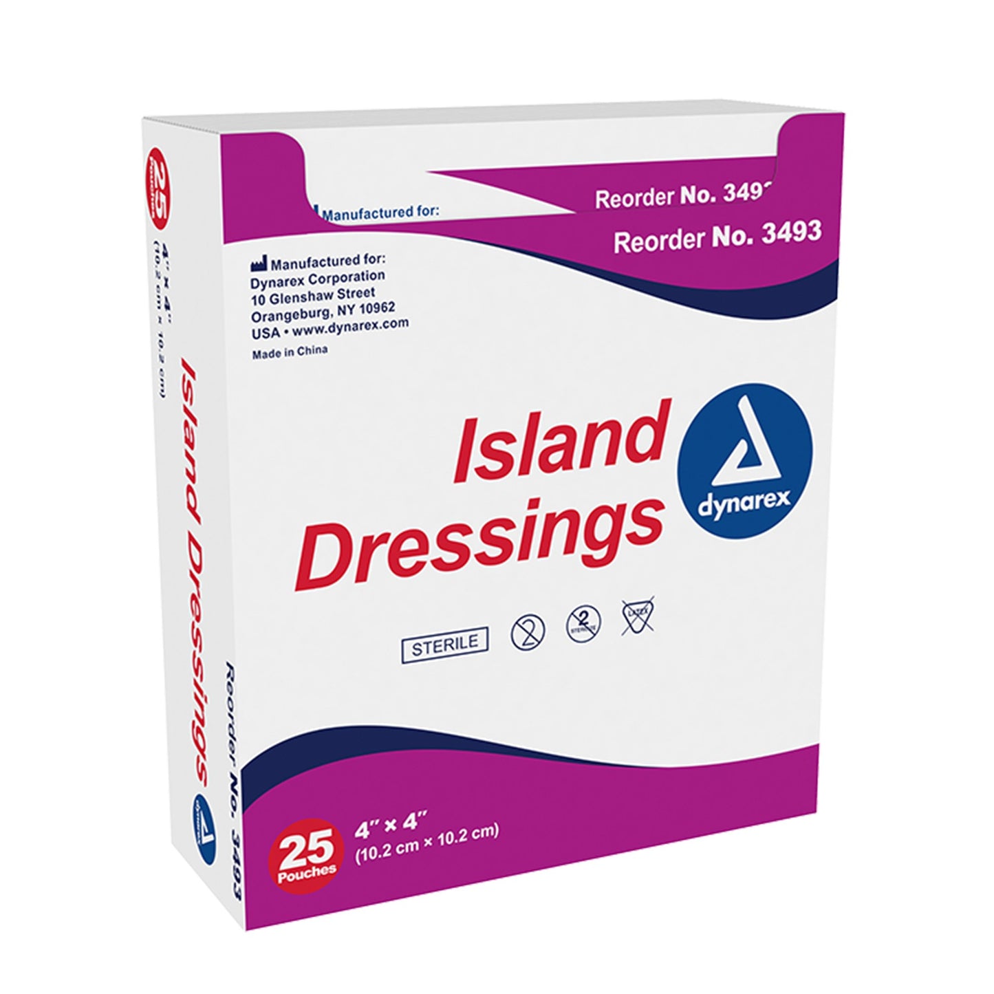 DRESSING, ISLAND STR 4X4"