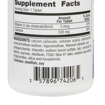 OYSTER SHELL CALCIUM, TAB 500MG +VITMN D3 200IU
