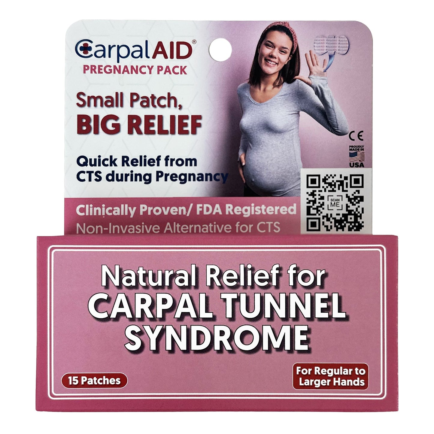 PATCH, HAND CARPAL AID PATCH PREGNANCY PK LG