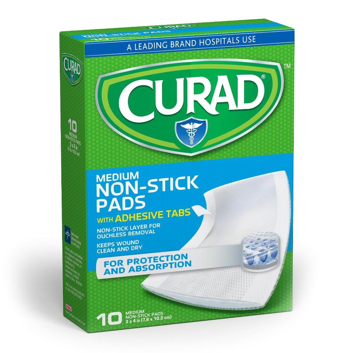 PAD, CURAD NON-STICK ADH 3"X4"