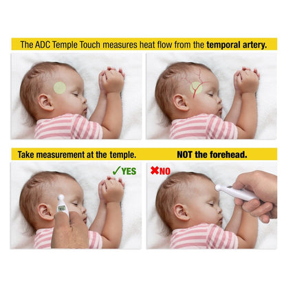 THERMOMETER, TEMPLE TOUCH DISPLAY