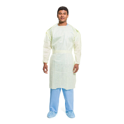 GOWN, CVR CNTL ELAS CUF MED/LG