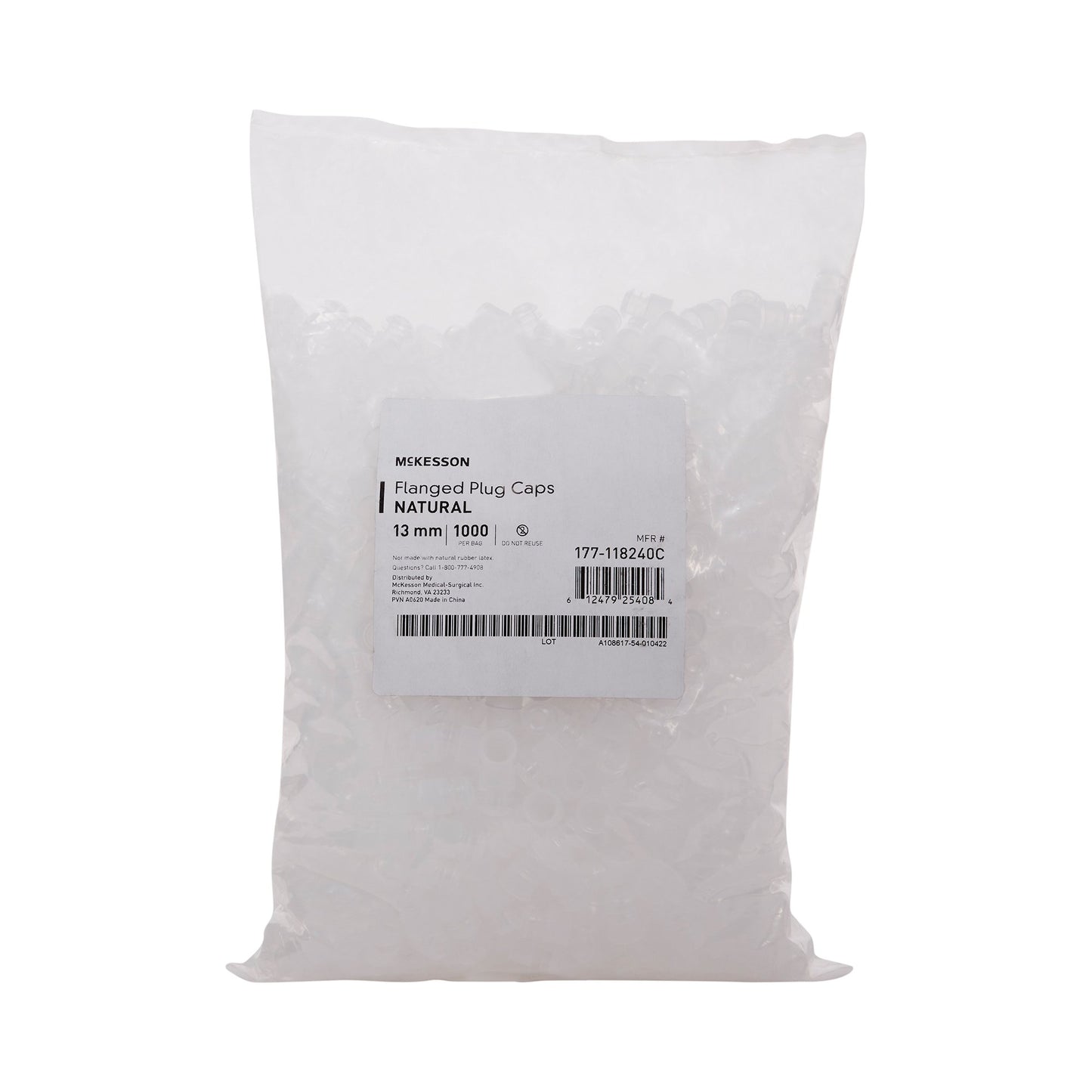 CAP, VAC TUBE NAT 13MM