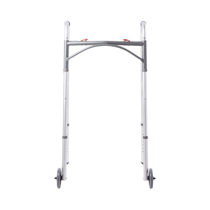 WALKER, FOLDING ALUM W/WHEELSADLT 350LB