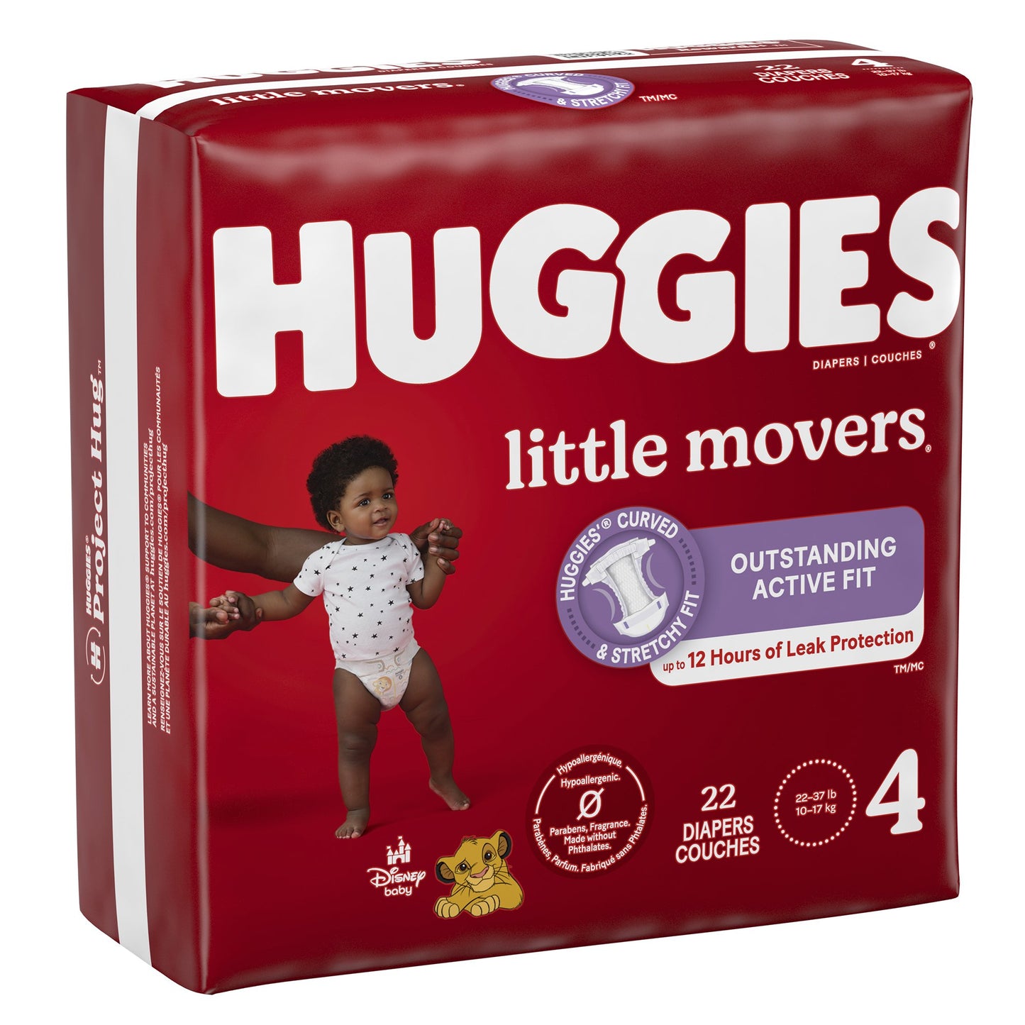DIAPER, HUGGIES LITTLE MOVERSJUMBO SZ4