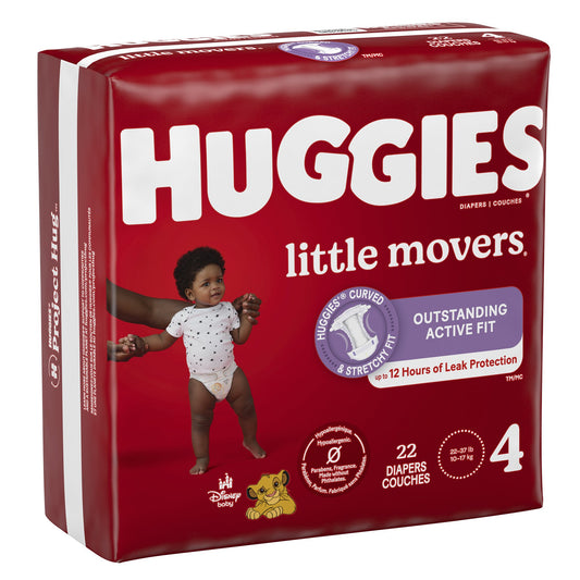 DIAPER, HUGGIES LITTLE MOVERSJUMBO SZ4
