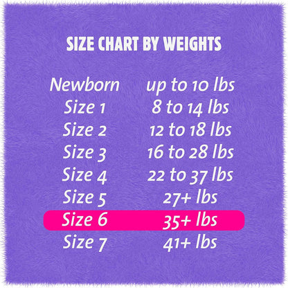 DIAPER, BABY CUTIES PREVAIL 35+LBS SZ6