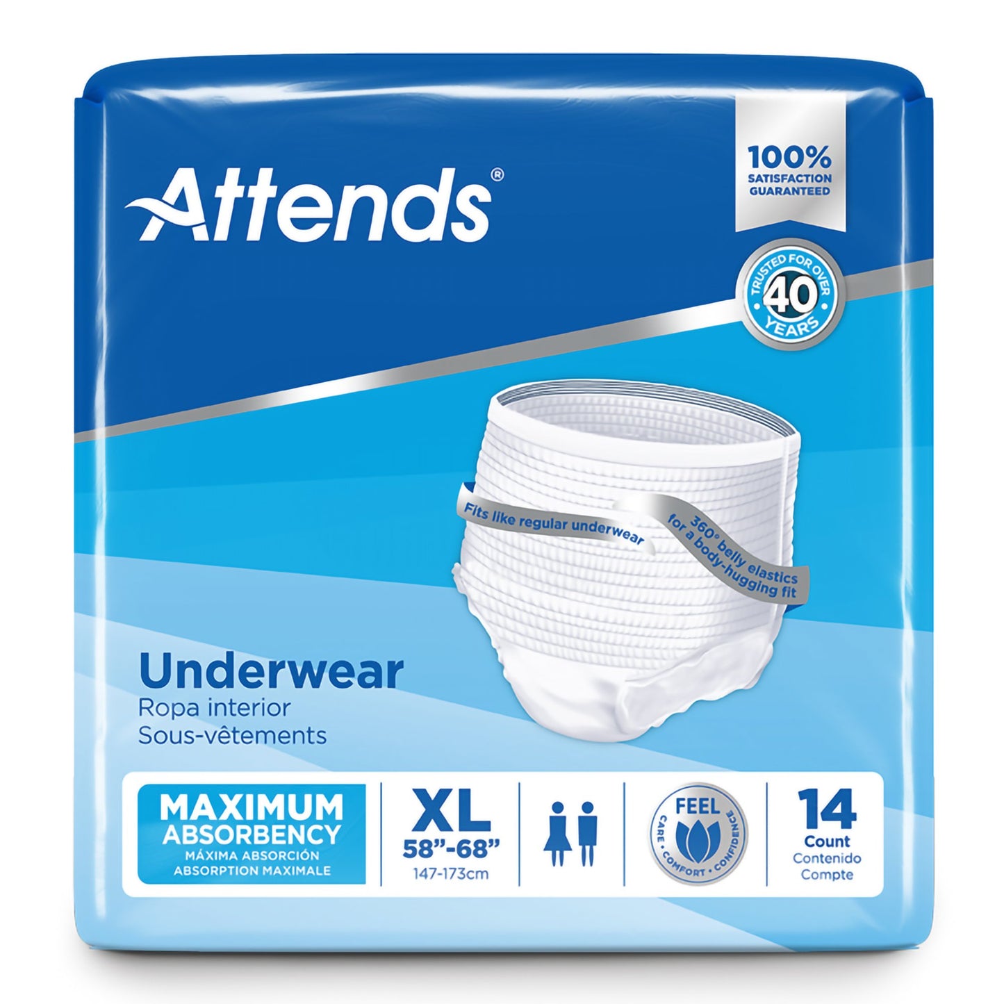 UNDERWEAR, ATTENDS MAX ABSRB XLG