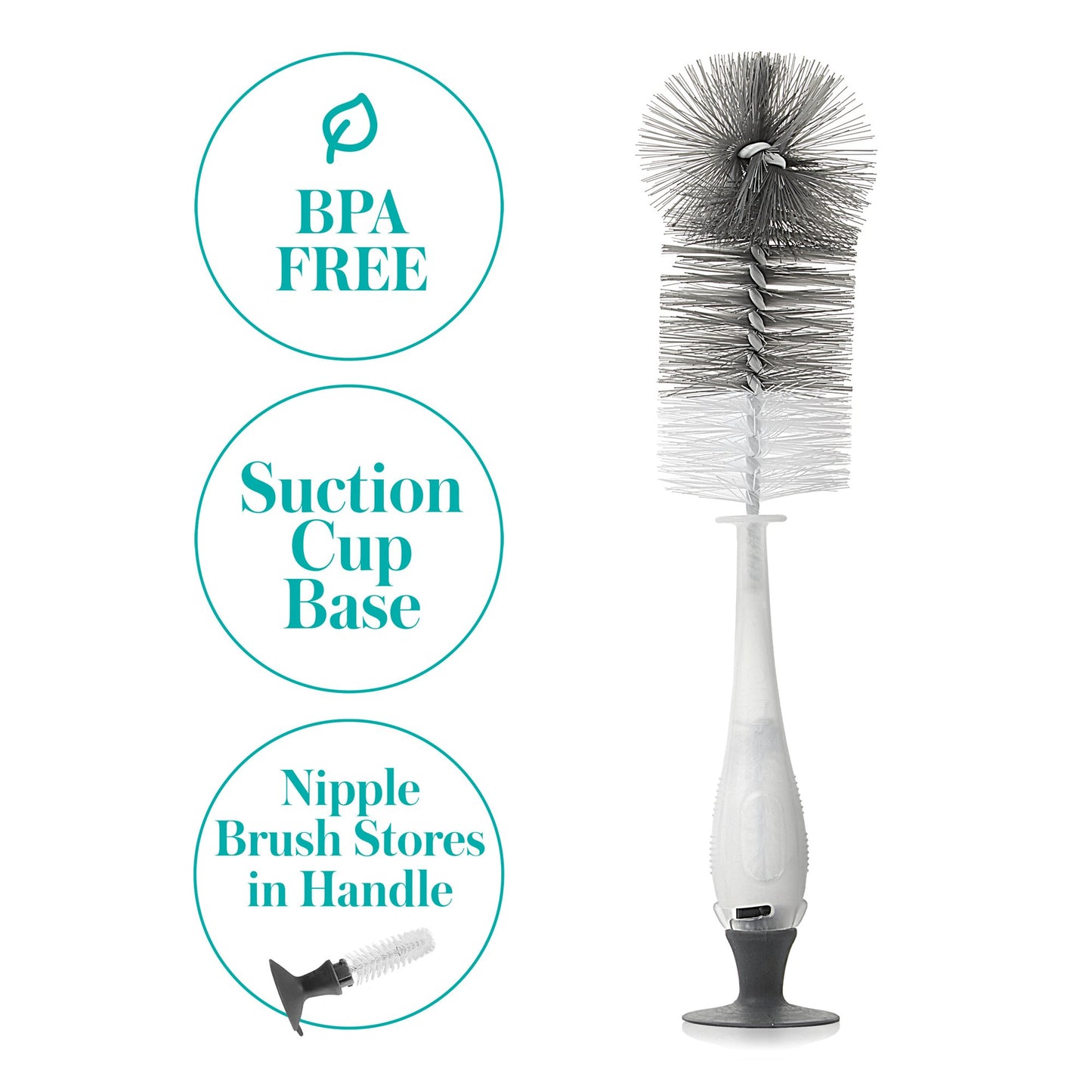 BRUSH SET, COMBO GLASS/BOTTLECLEANER W/NIPPLE 2PC