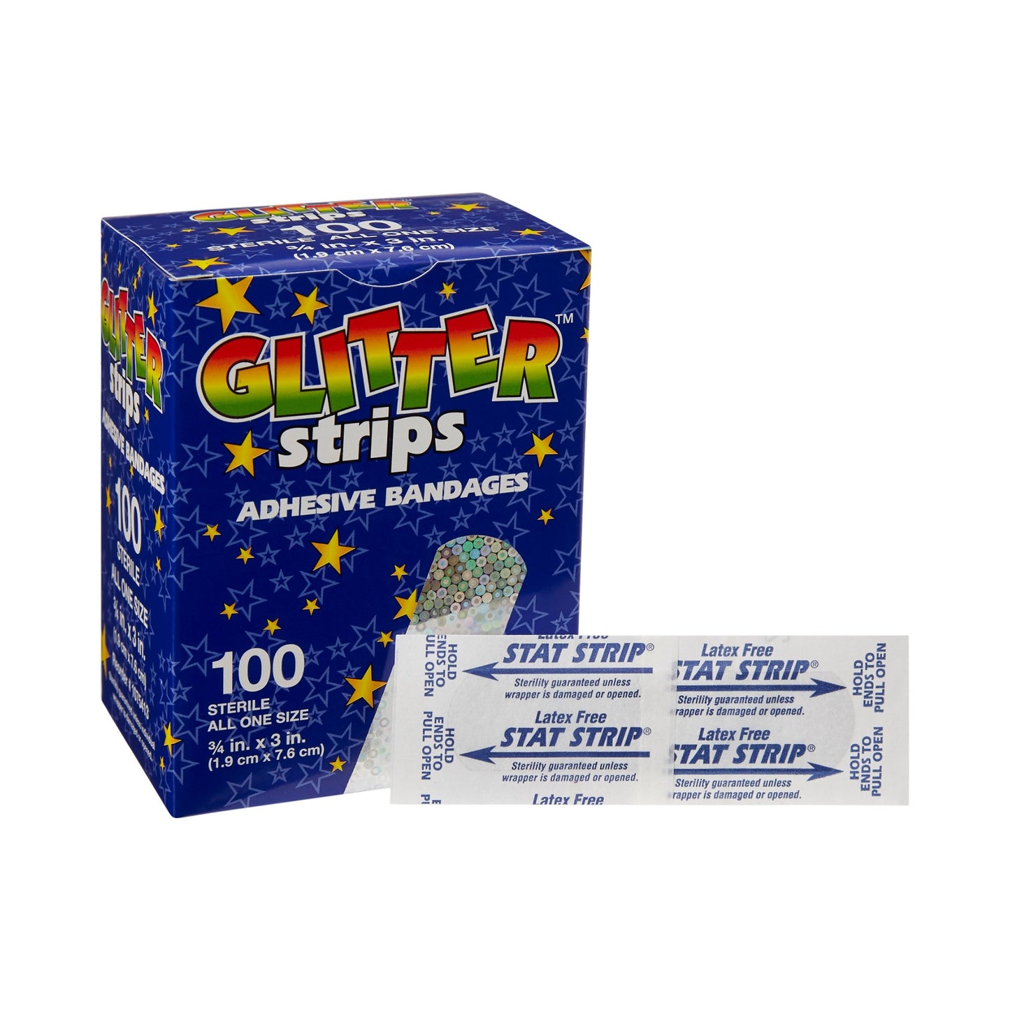 BANDAGE, ADHSV STRIP GLITTER 3/4"X3"
