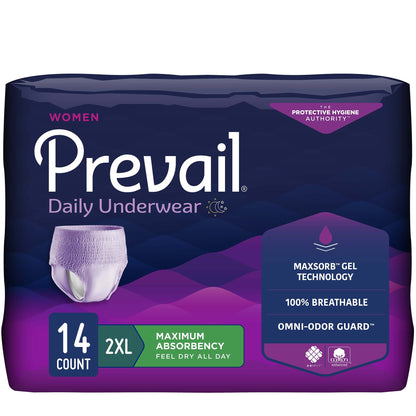 UNDERWEAR, PREVAIL WOMEN 2X-LG64"-80"