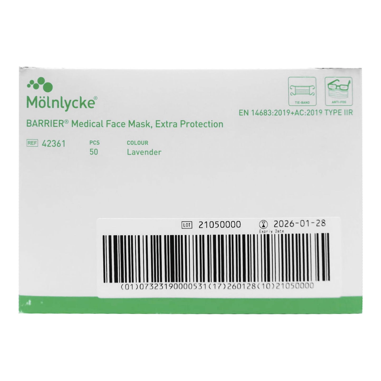 MASK, SURG LASER TIES ASTM3 ANTIFOG