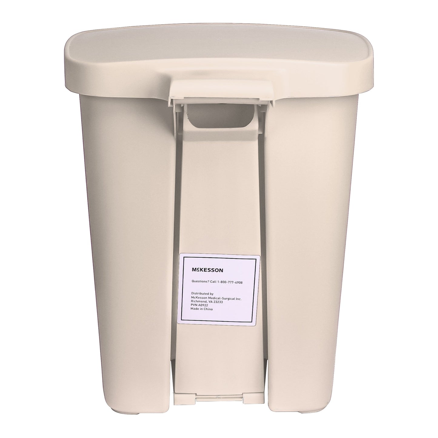 WASTECAN, STEP-ON RECTGL PLASBGE 32QT