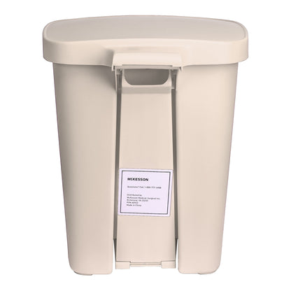 WASTECAN, STEP-ON RECTGL PLASBGE 32QT