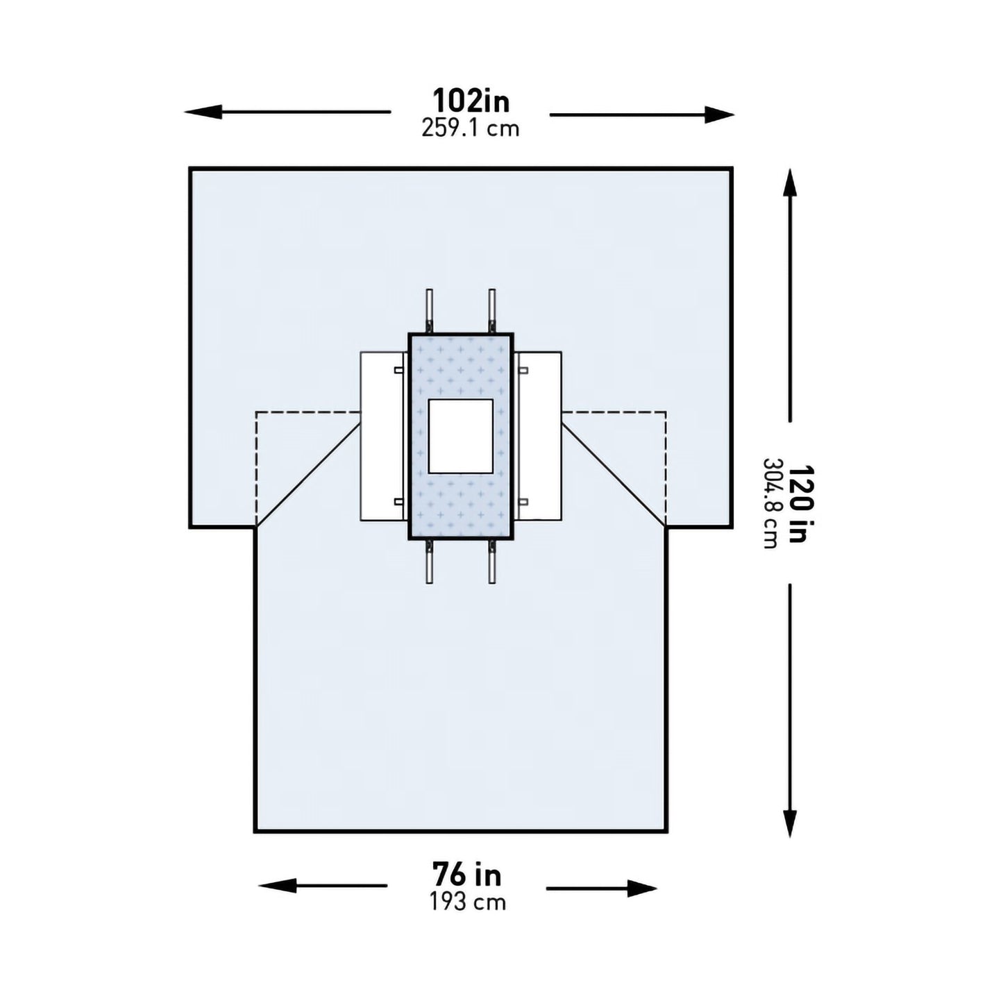 DRAPE, SURGICAL LAP CHOLE STR102"X76"X120"
