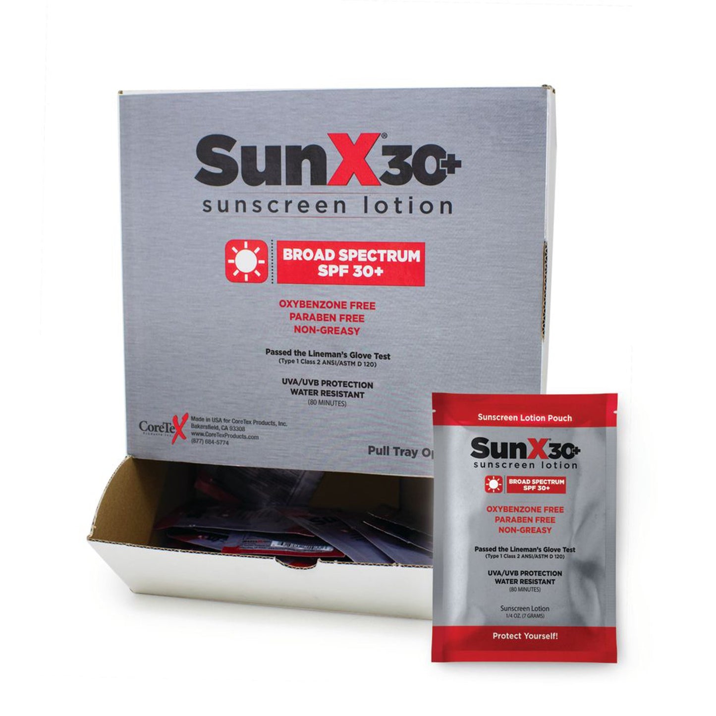 SUNSCREEN, SUN X SPF30+ SNGL DOSE W/DISP BOX