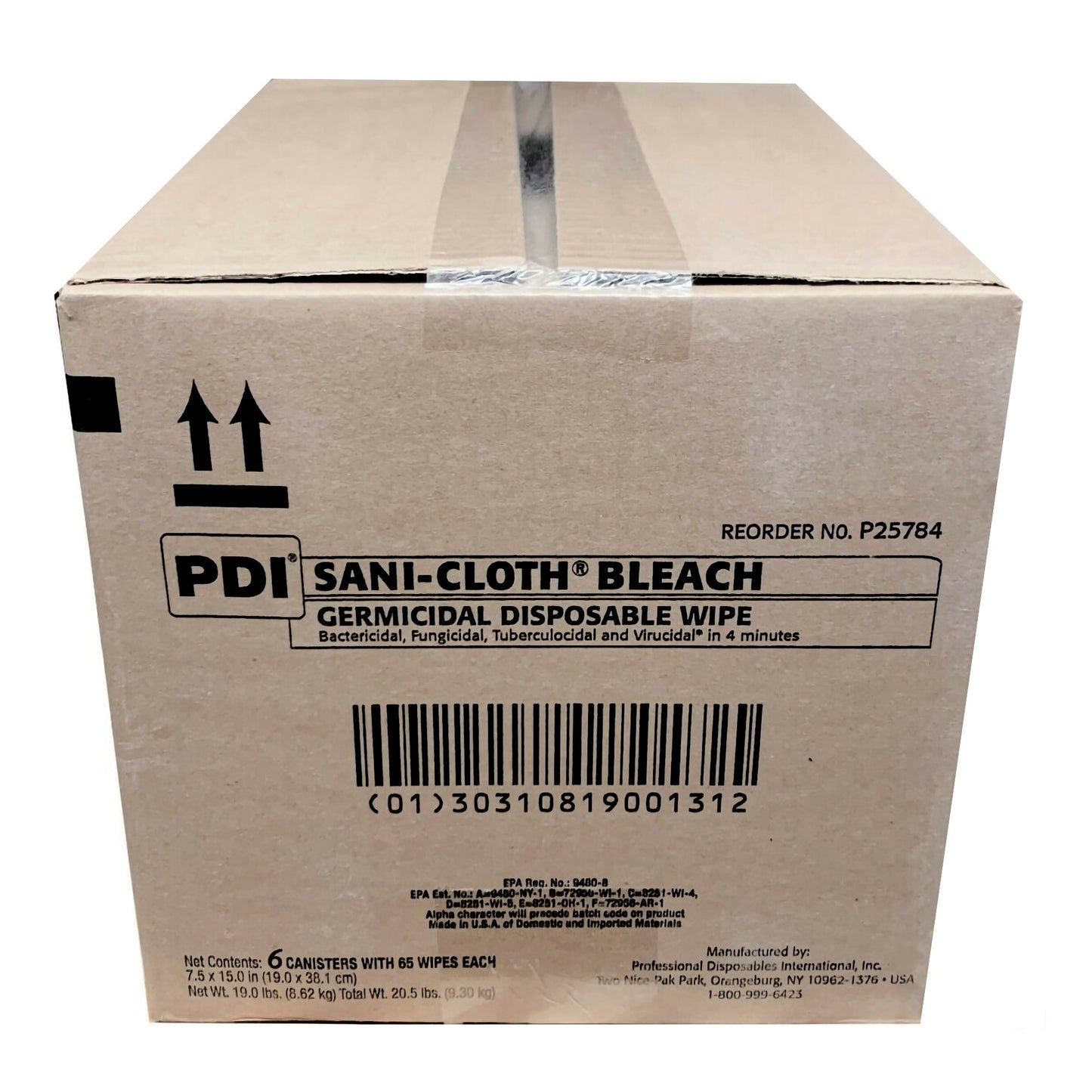 SANI-CLOTH, GERMICIDAL W/BLEACH XLG