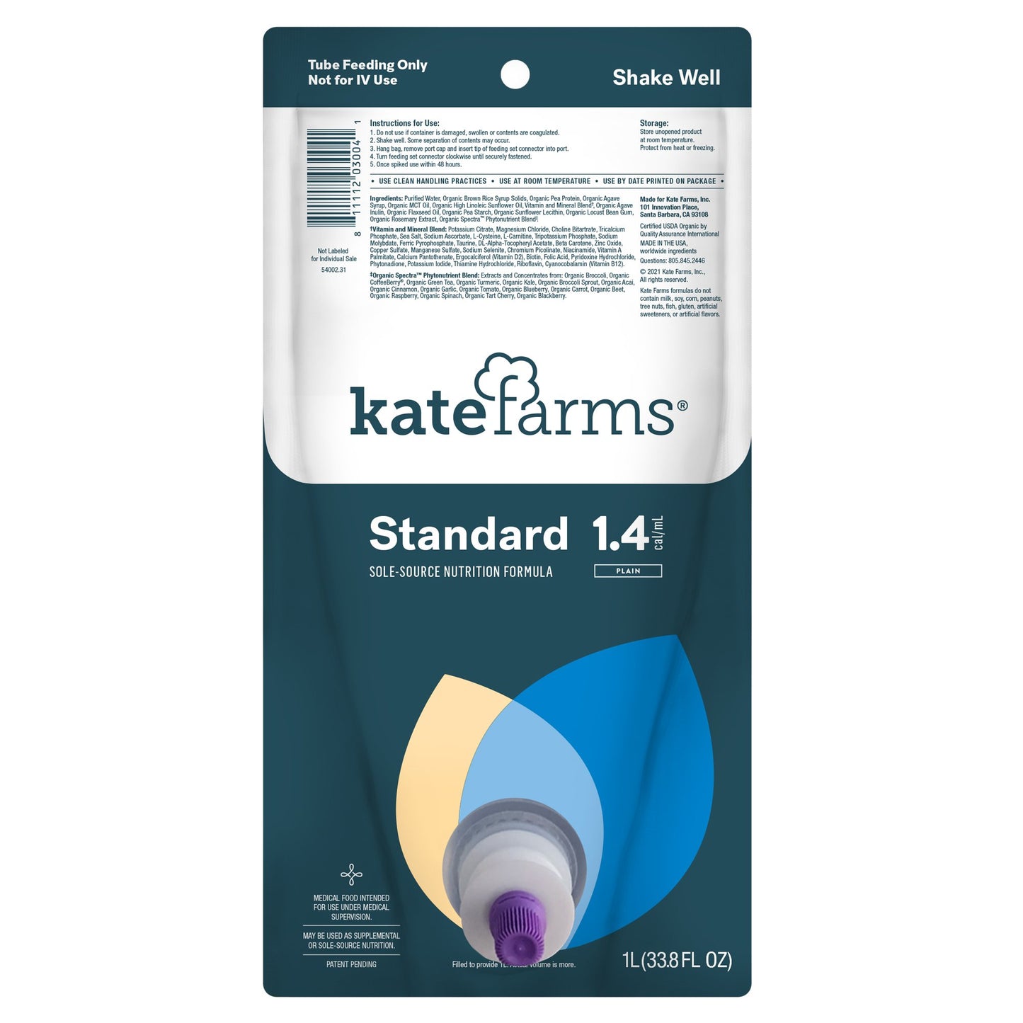 SUPPLEMENT, STANDARD 1.4 PLAINCLOSED SYSTEM 1000ML