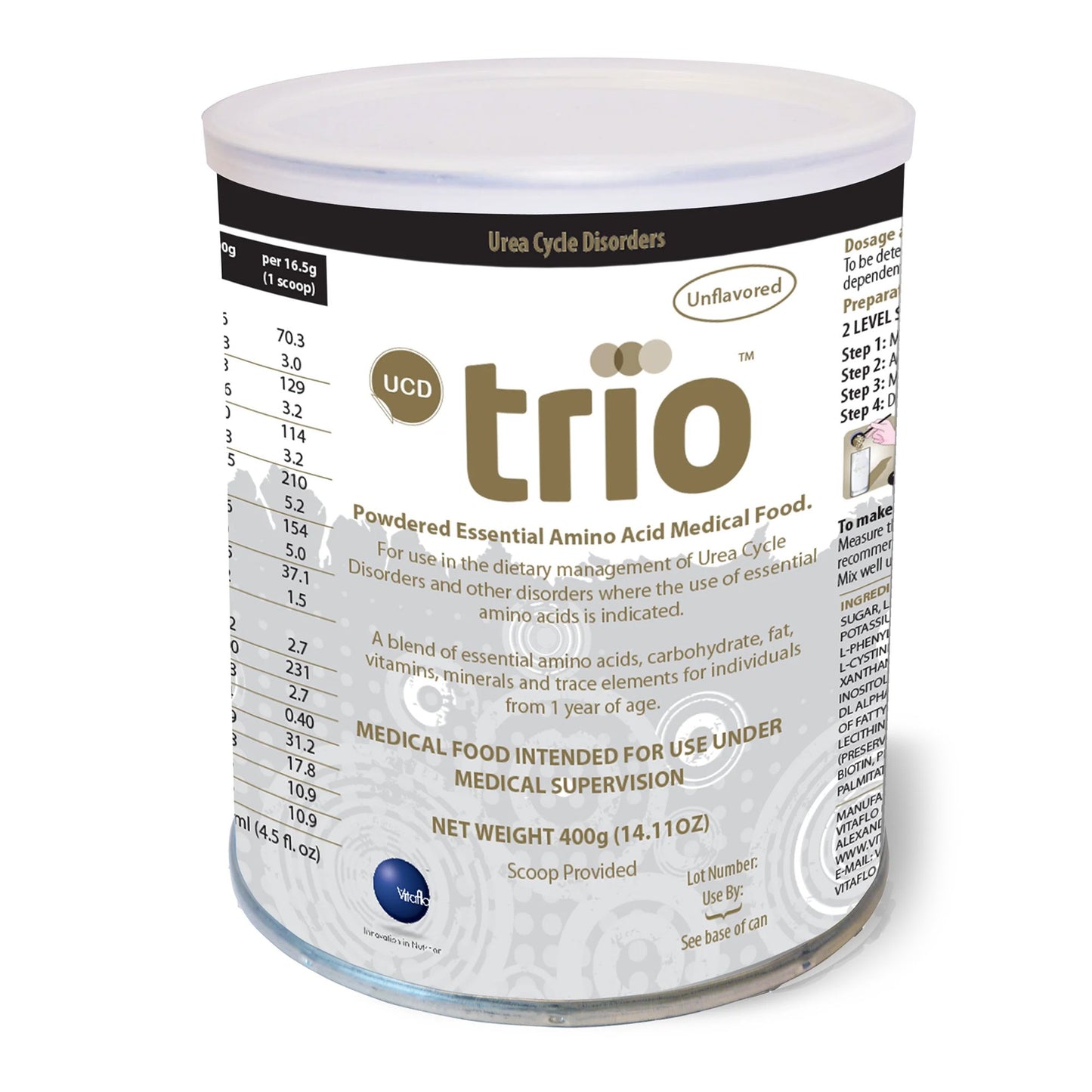 SUPPLEMENT, POWDER UCD TRIO UNFLAVORED 400G