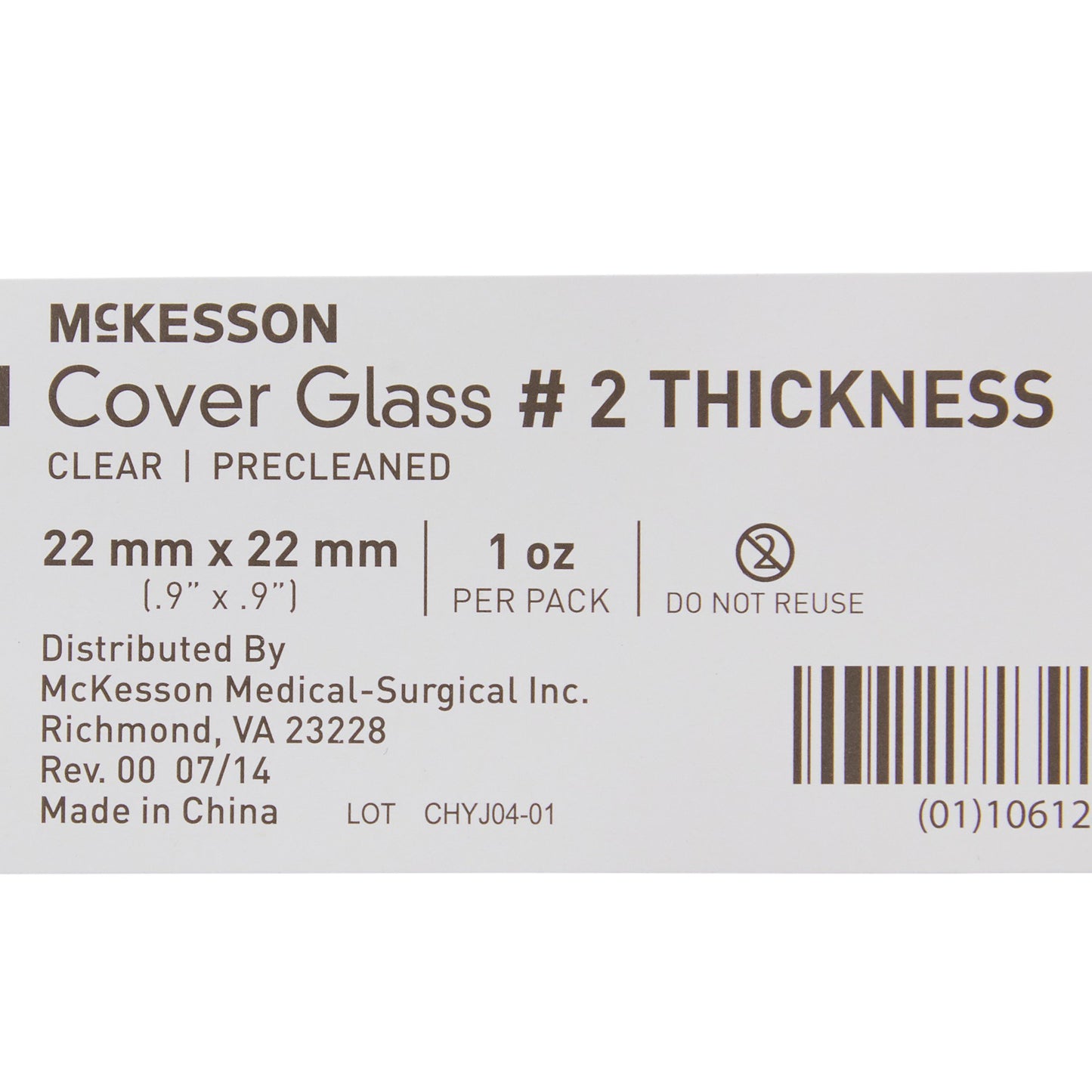 COVER GLASS, #2 22"X22" LF