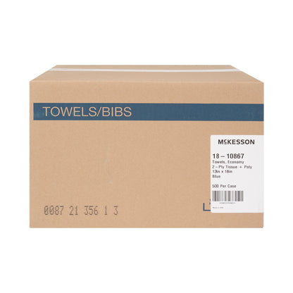 TOWEL, PRO 2PLY ECON BLU 13X18
